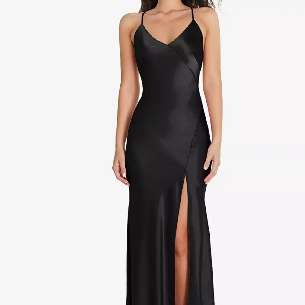 After Six 6854 Chic Convertible Strap Bridesmaid Gown - Black size 8